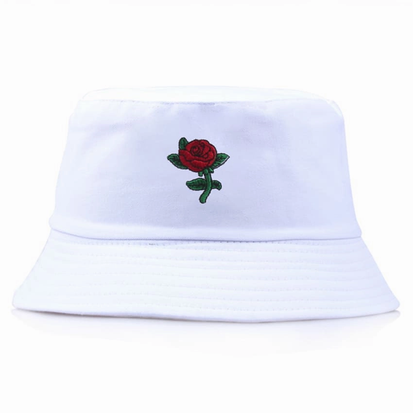 Red Rose Plain Bucket Hat