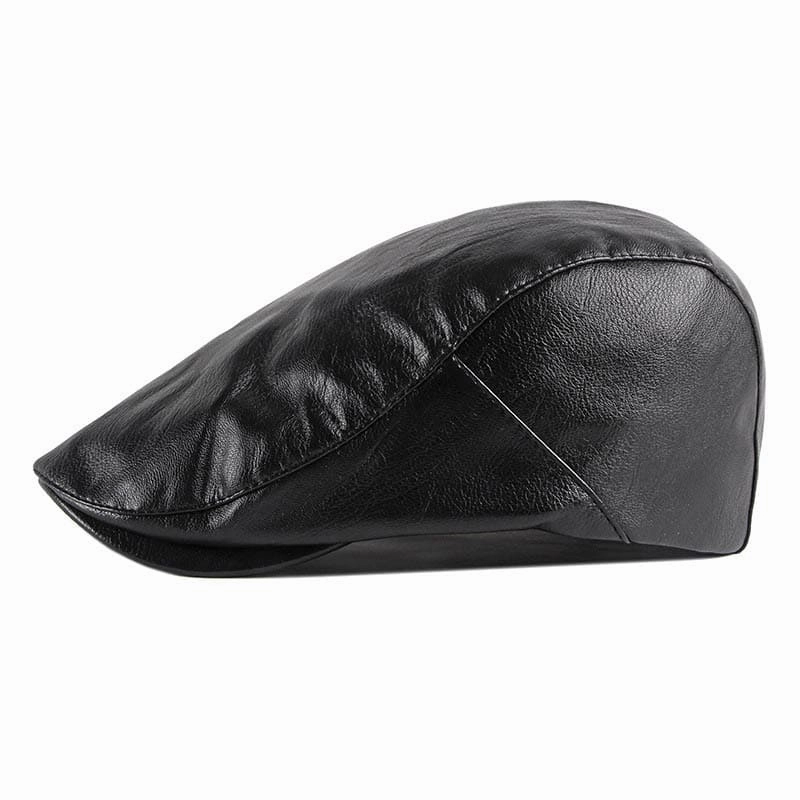 Reims Vintage Leather Flat Cap