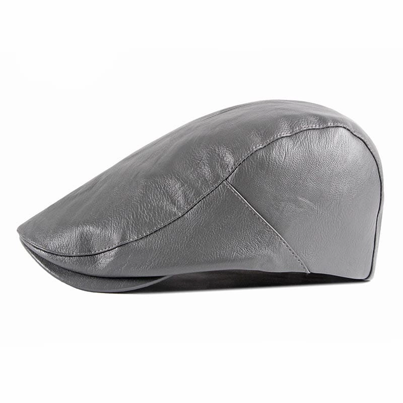 Reims Vintage Leather Flat Cap