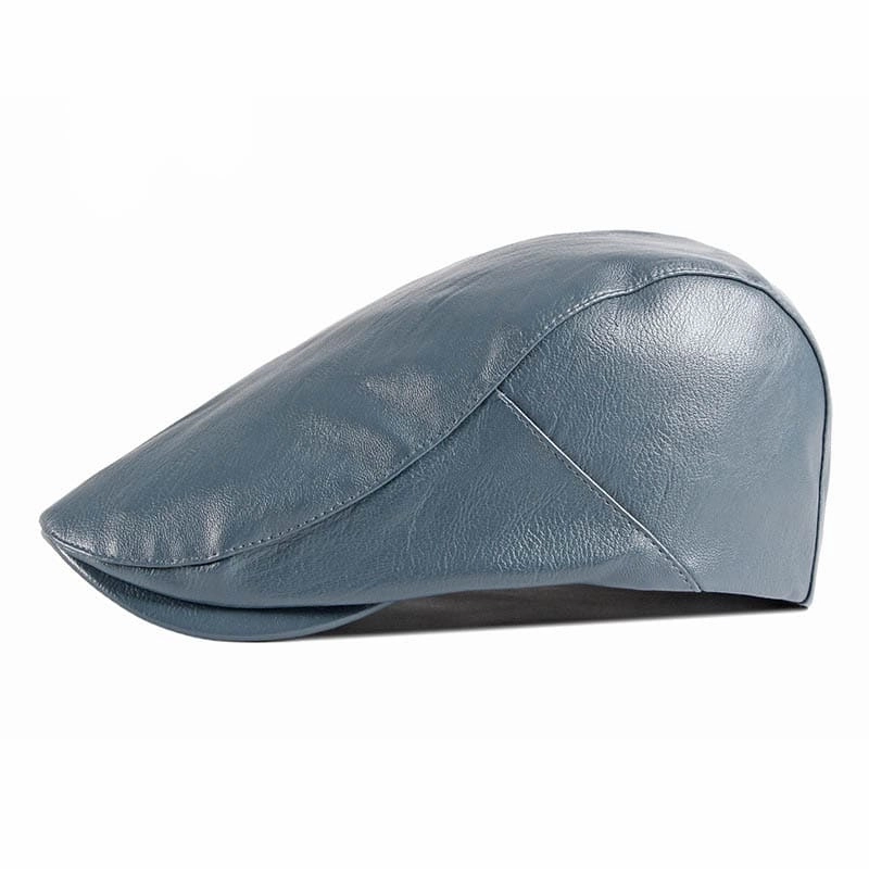 Reims Vintage Leather Flat Cap