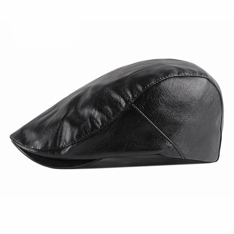 Reims Vintage Leather Flat Cap