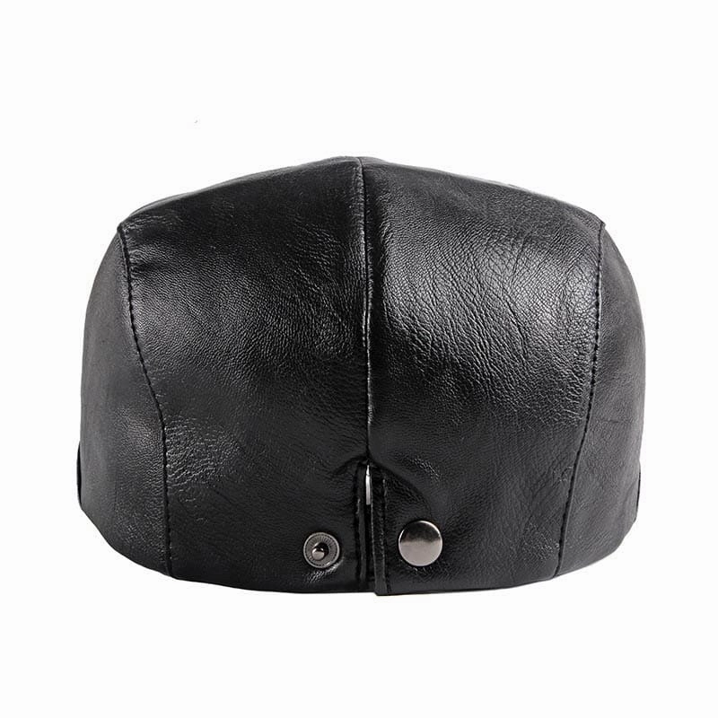 Reims Vintage Leather Flat Cap