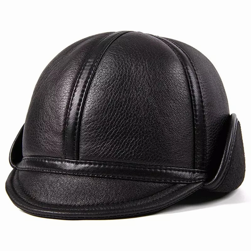 Renton Earflaps Genuine Leather Cap