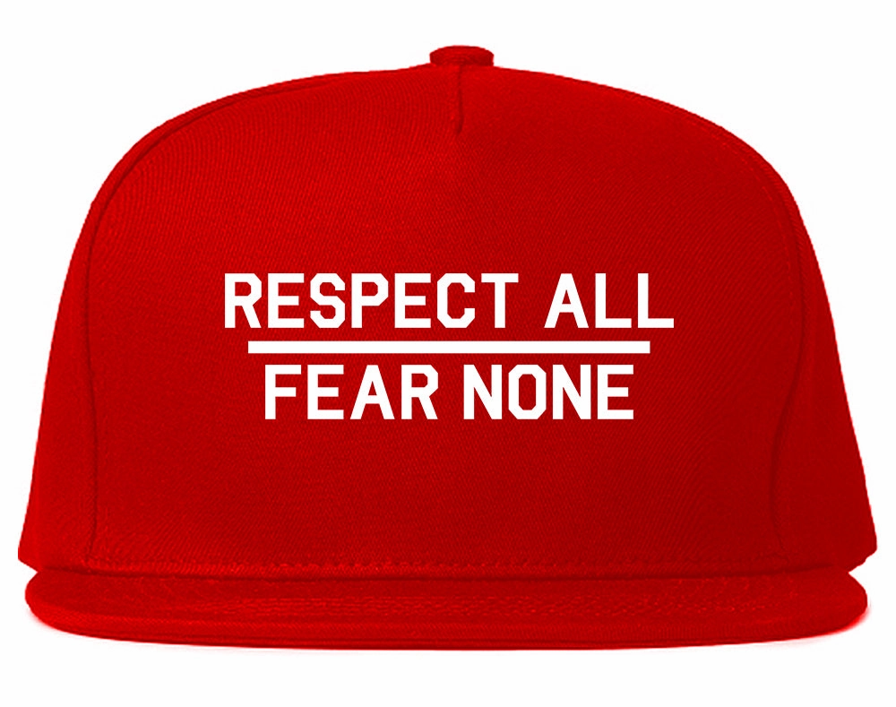 Respect All Fear None Mens Snapback Hat