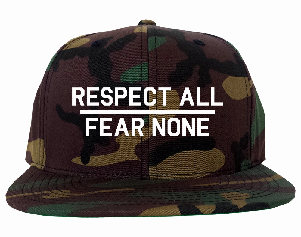 Respect All Fear None Mens Snapback Hat