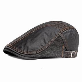 Retro Patchwork Cotton Flat Cap