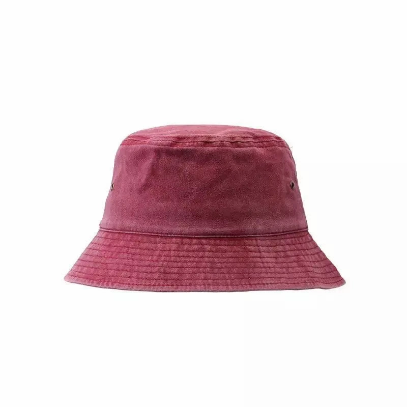 Retro Washed Cotton Bucket Hat