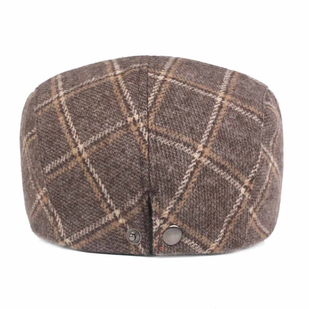 Reulli Plaid Cotton Flat Cap