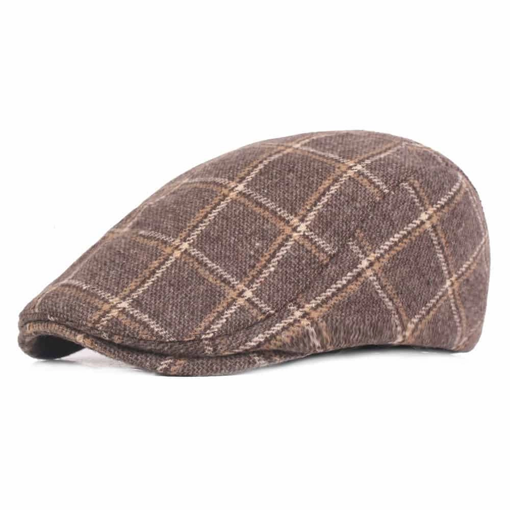 Reulli Plaid Cotton Flat Cap