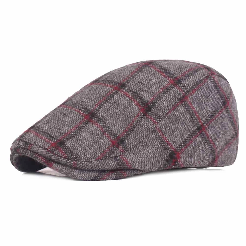 Reulli Plaid Cotton Flat Cap