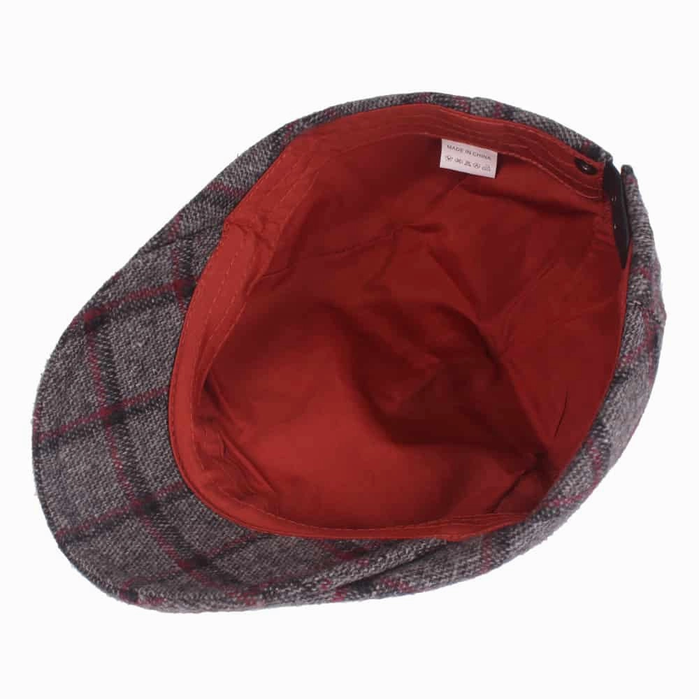 Reulli Plaid Cotton Flat Cap