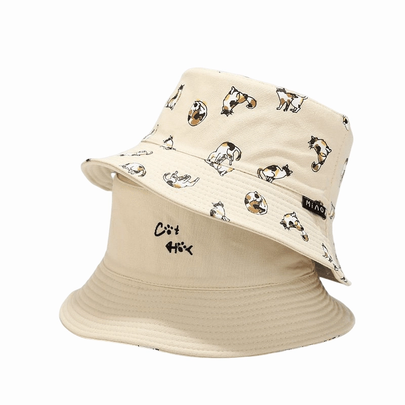 Reversible Cat Bucket Hat