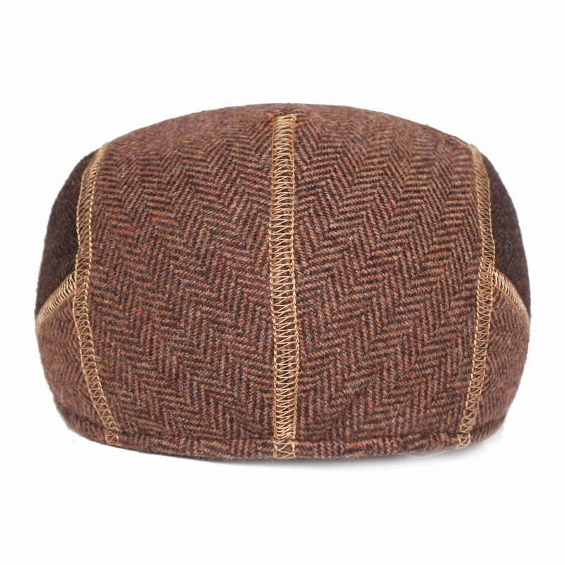 RGD Winter Earflaps Wool Flat Cap