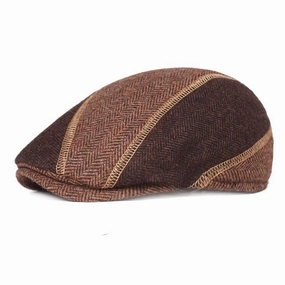 RGD Winter Earflaps Wool Flat Cap