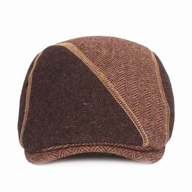 RGD Winter Earflaps Wool Flat Cap