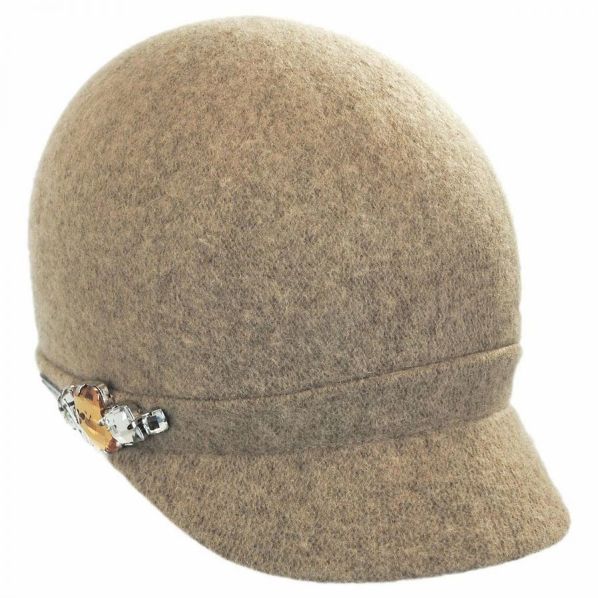 Rhinestone Wool Cap