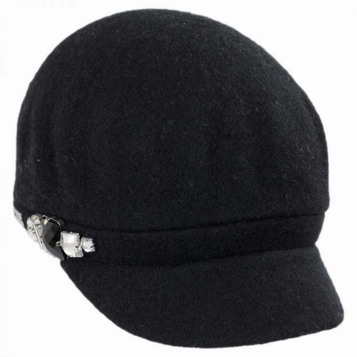 Rhinestone Wool Cap
