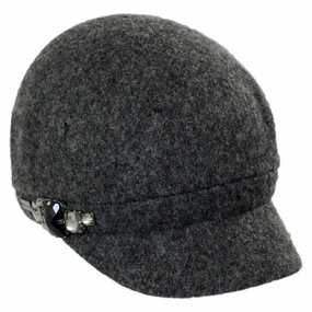 Rhinestone Wool Cap