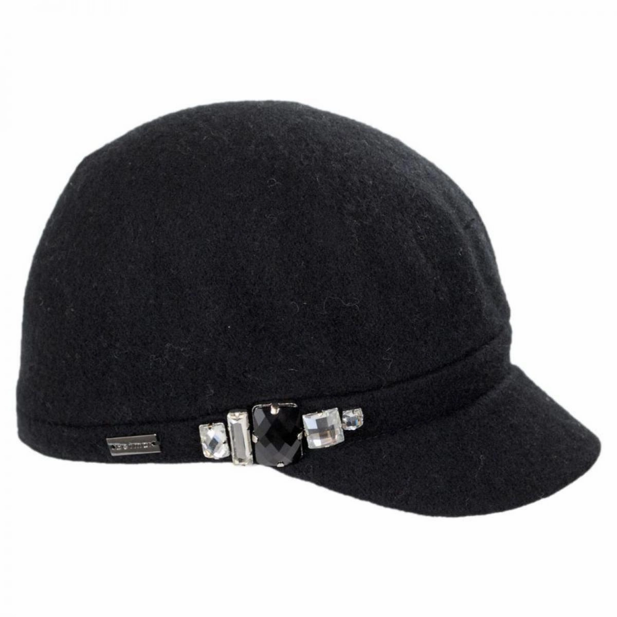 Rhinestone Wool Cap
