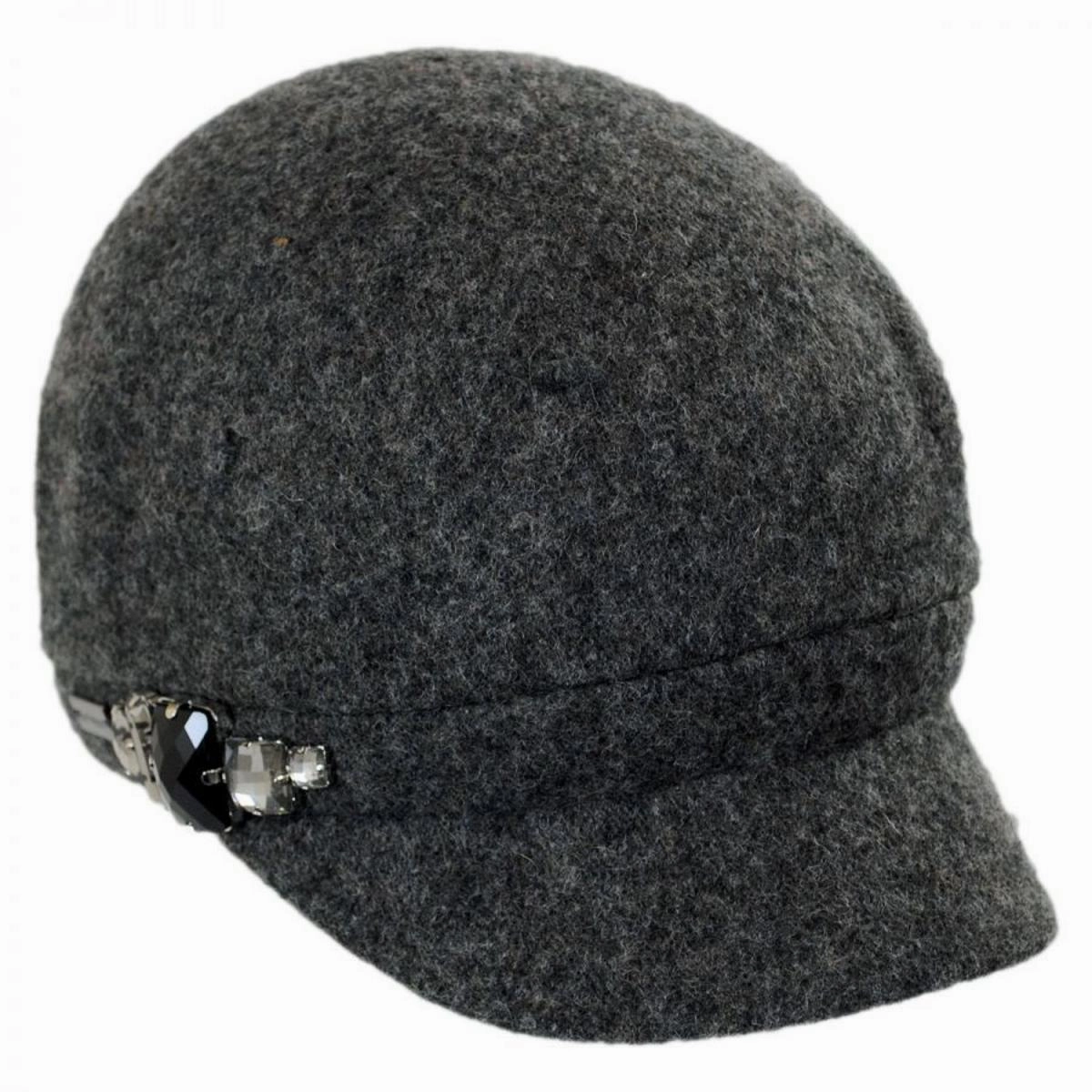 Rhinestone Wool Cap