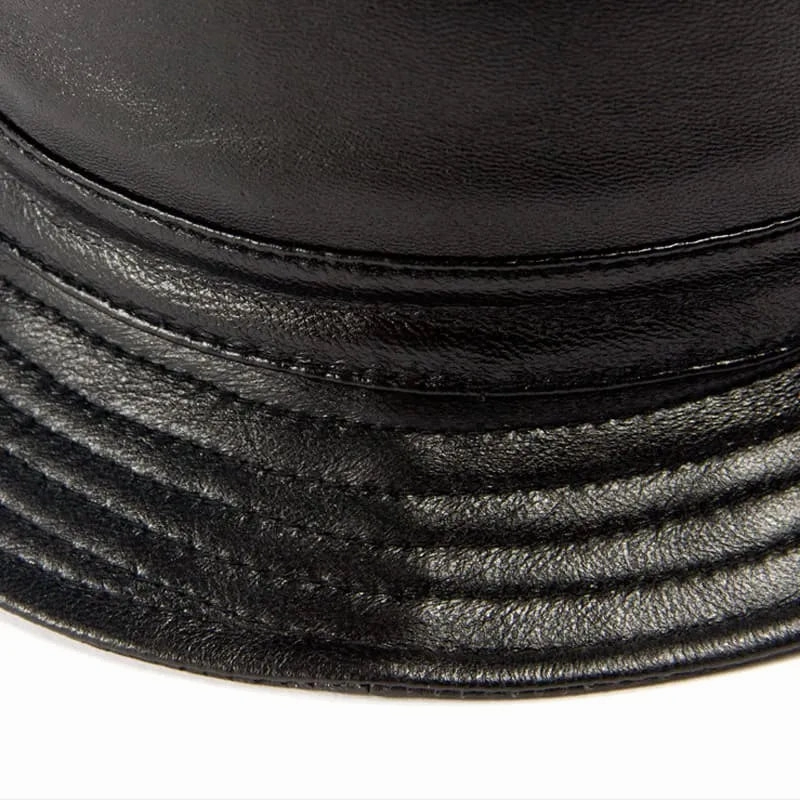 Ricard Genuine Leather Bucket Hat