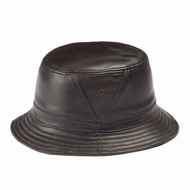 Ricard Genuine Leather Bucket Hat