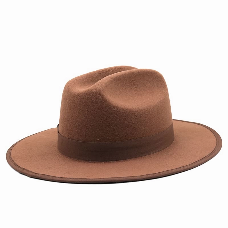 Rimini Feather Khaki Fedora Hat