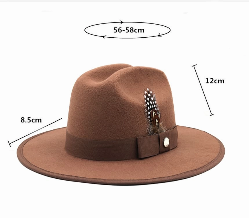 Rimini Feather Khaki Fedora Hat