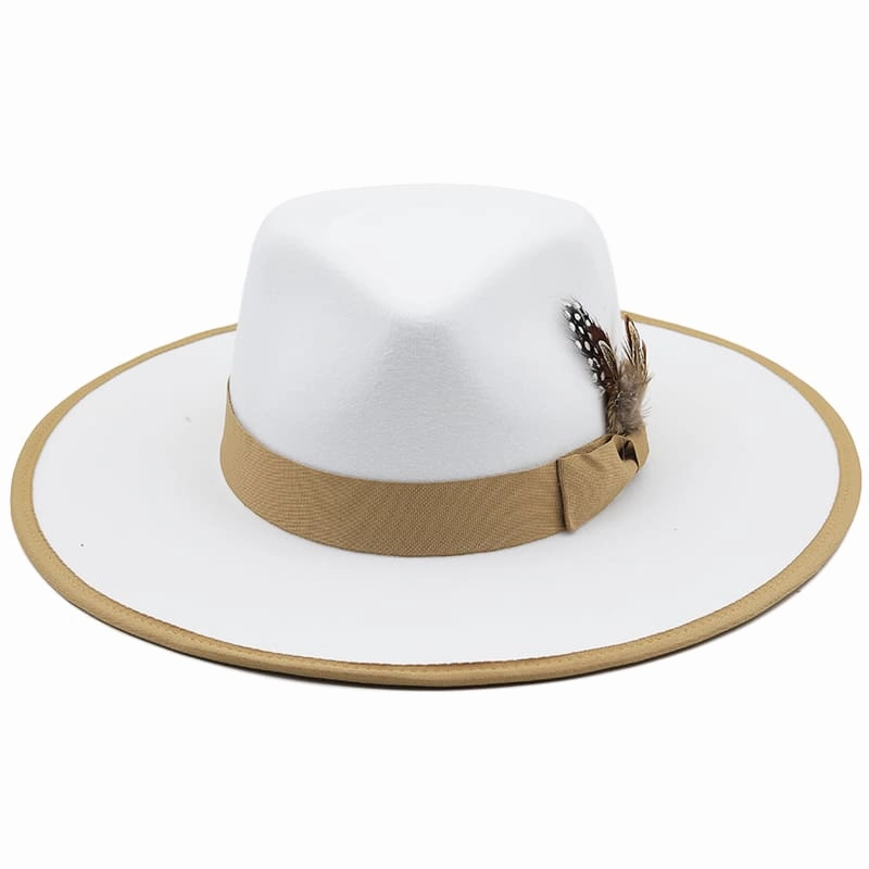 Rimini Feather White Fedora Hat
