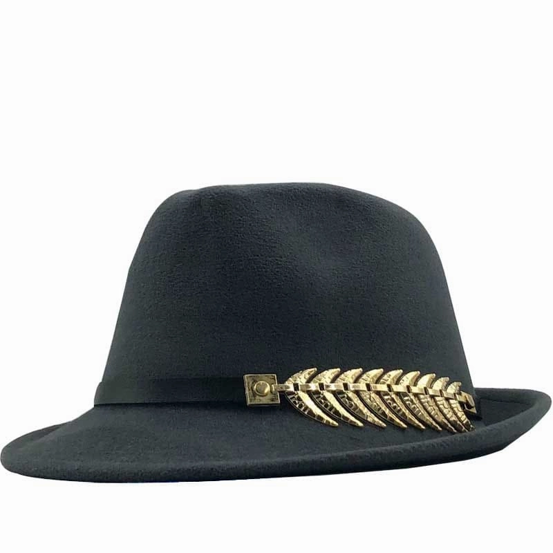 Rostock Metal Feather Trilby Hat