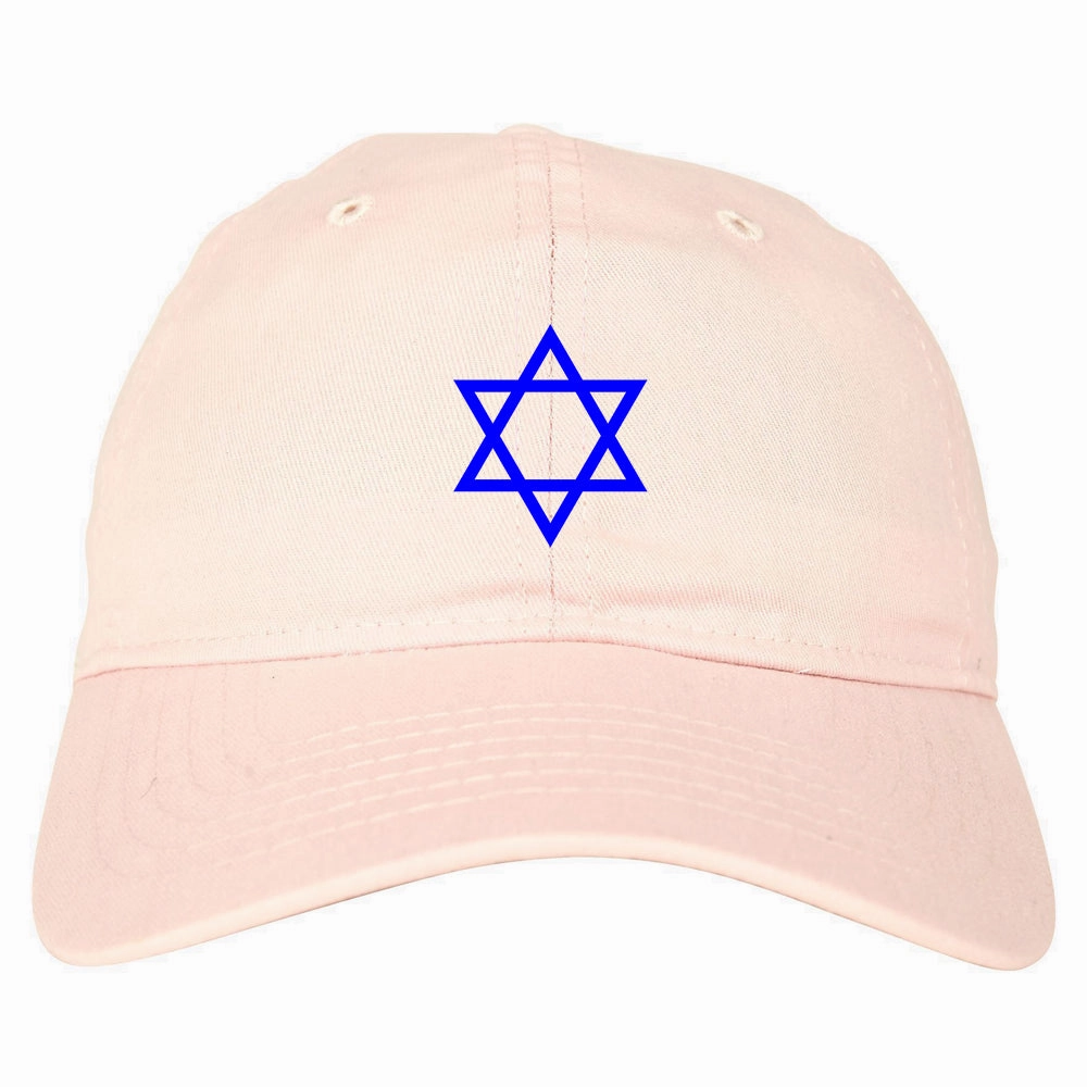 Royal Blue Star Of David Jewish Chest Mens Dad Hat