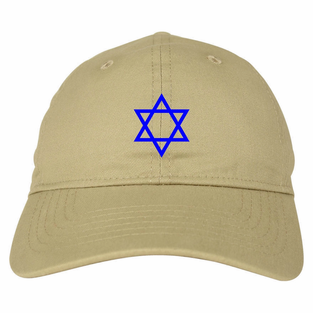 Royal Blue Star Of David Jewish Chest Mens Dad Hat