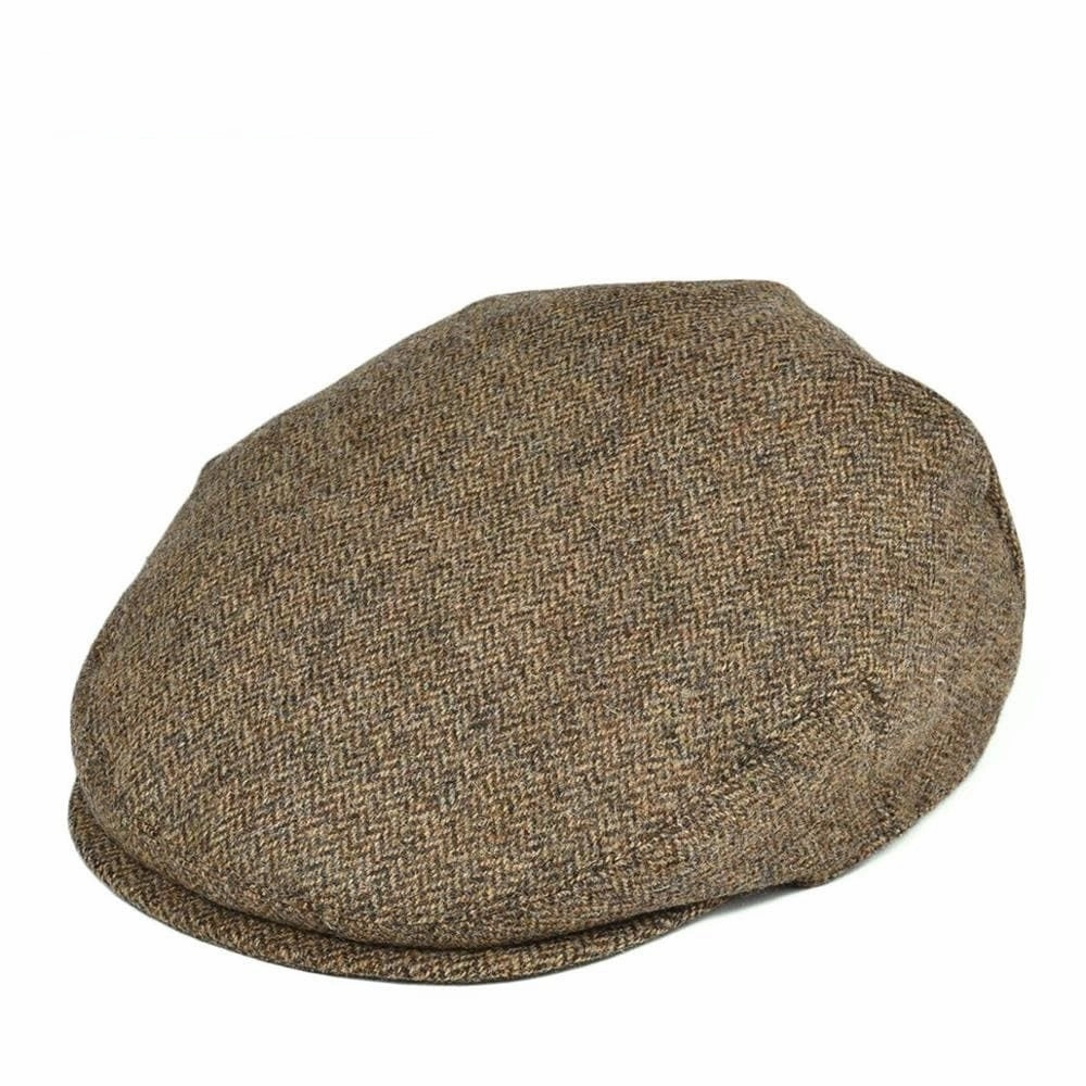 Royal Herringbone Wool Flat Cap