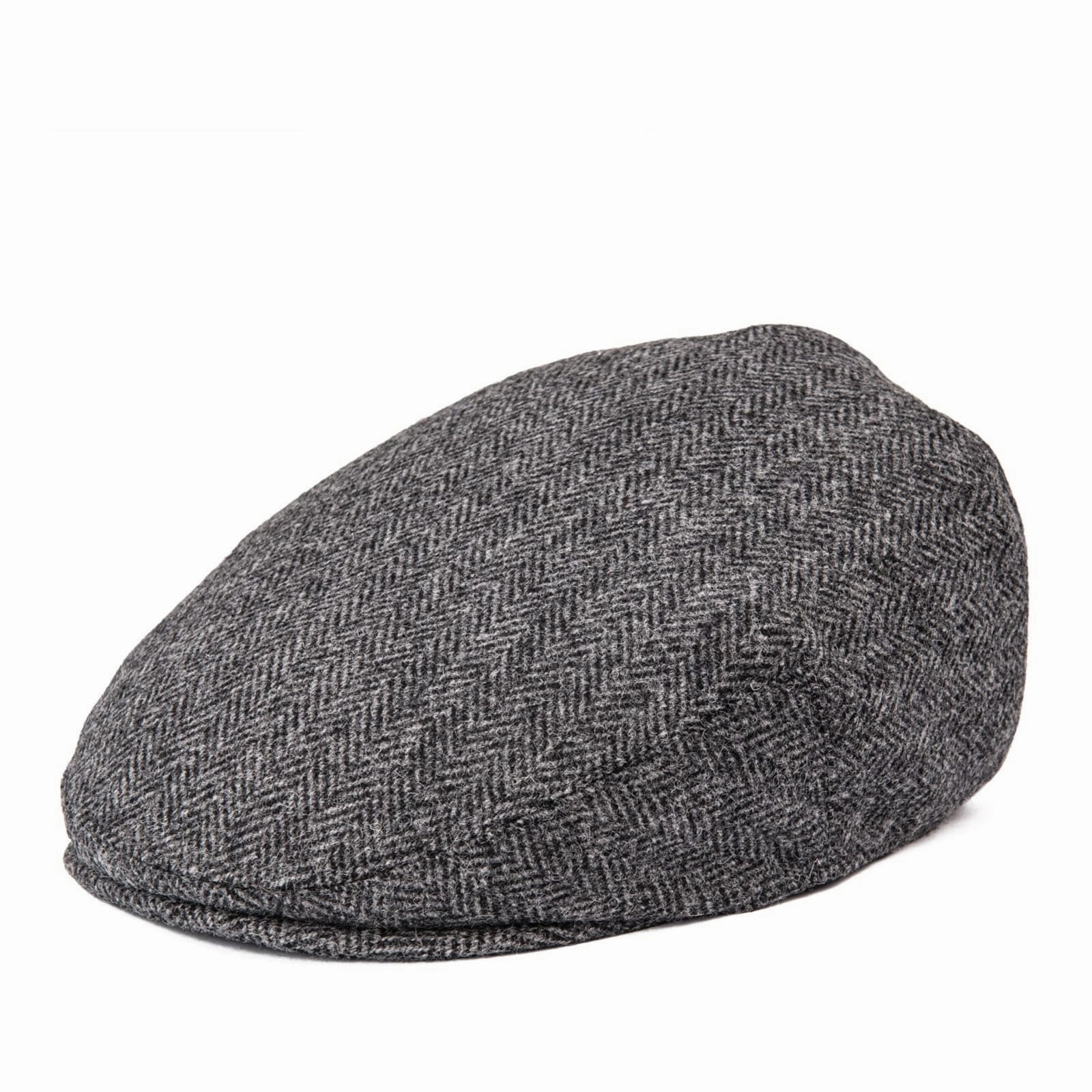 Royal Herringbone Wool Flat Cap