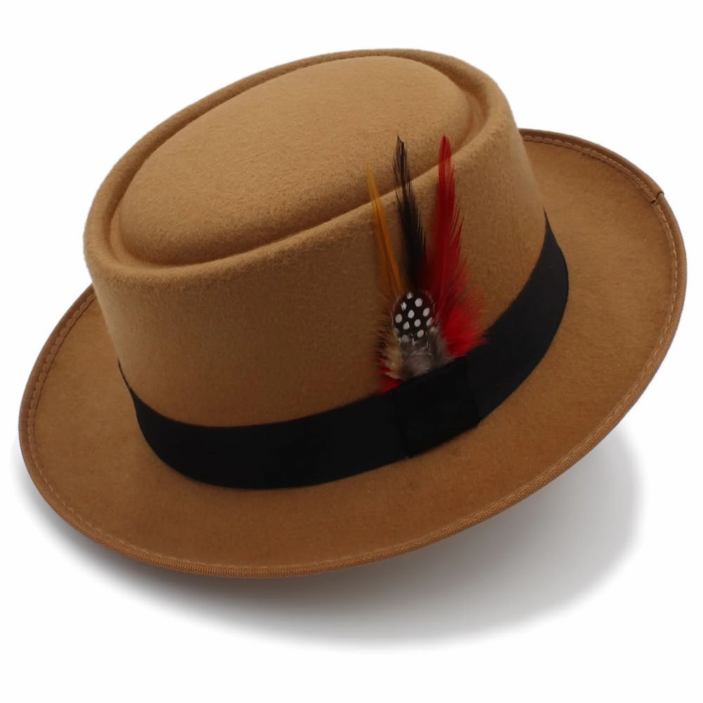 Rozzi Feather Wool Porkpie Hat