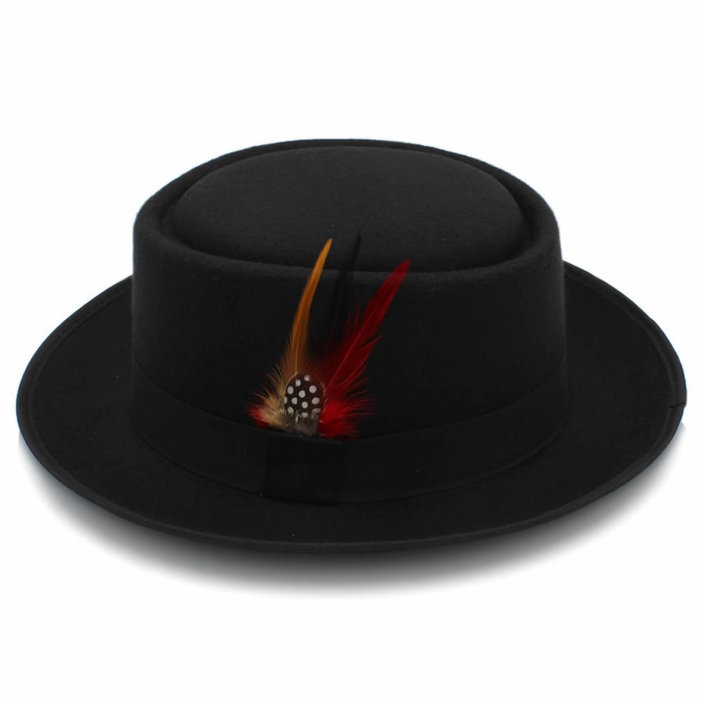 Rozzi Feather Wool Porkpie Hat
