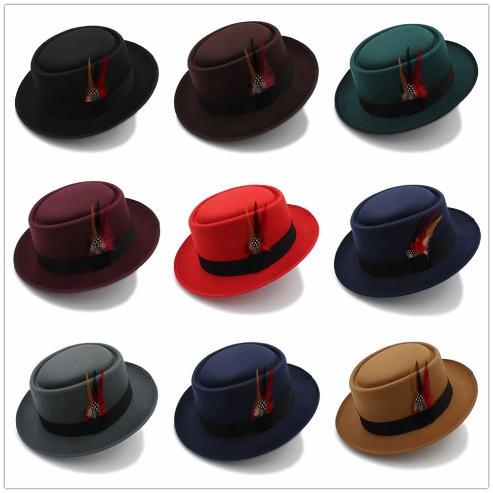 Rozzi Feather Wool Porkpie Hat