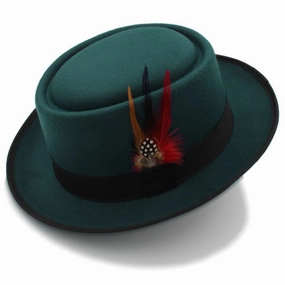 Rozzi Feather Wool Porkpie Hat