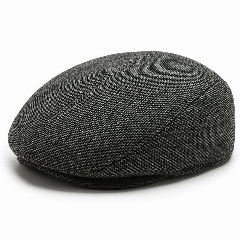 RQL Earflaps Wool Flat Cap