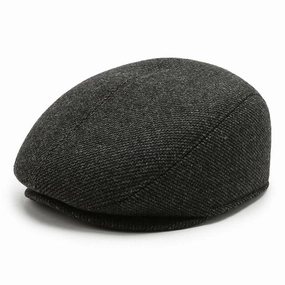 RQL Earflaps Wool Flat Cap