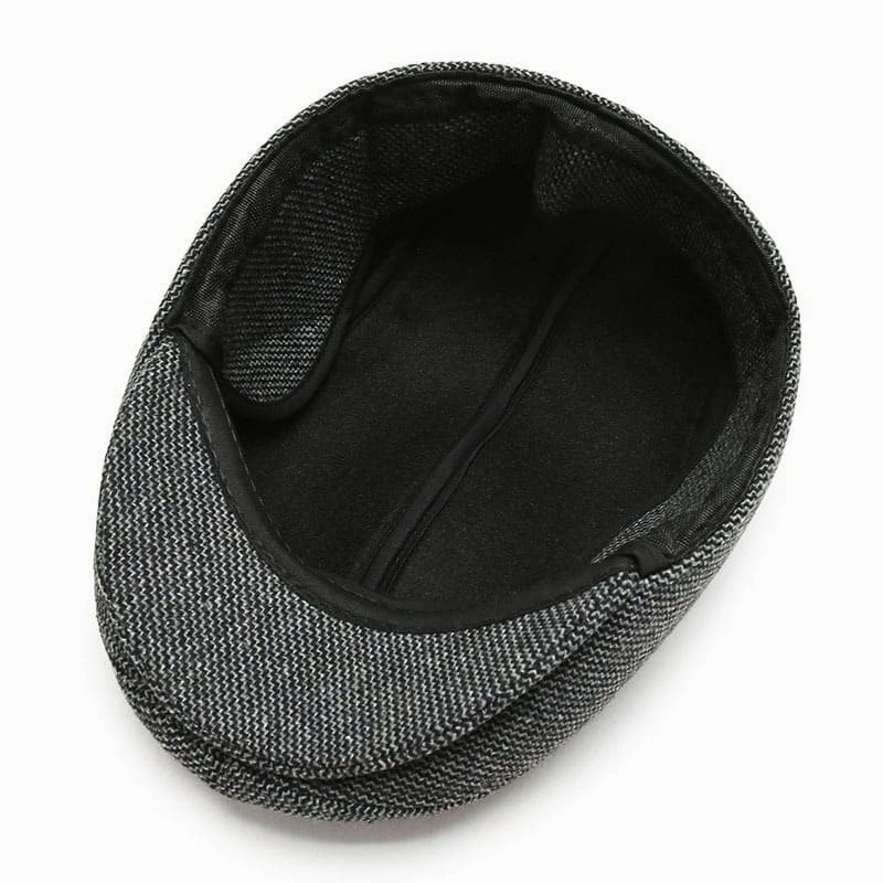 RQL Earflaps Wool Flat Cap