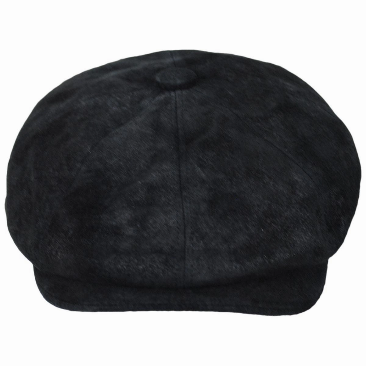 Rustic Leather Newsboy Cap