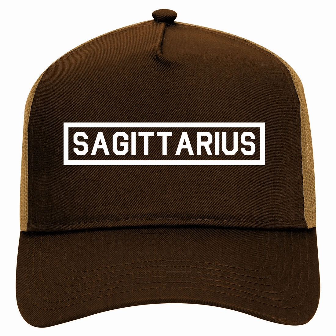 Sagittarius Horoscope Sign Retro Adult 5 Panel Mesh Trucker Hat