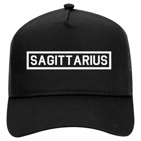 Sagittarius Horoscope Sign Retro Adult 5 Panel Mesh Trucker Hat