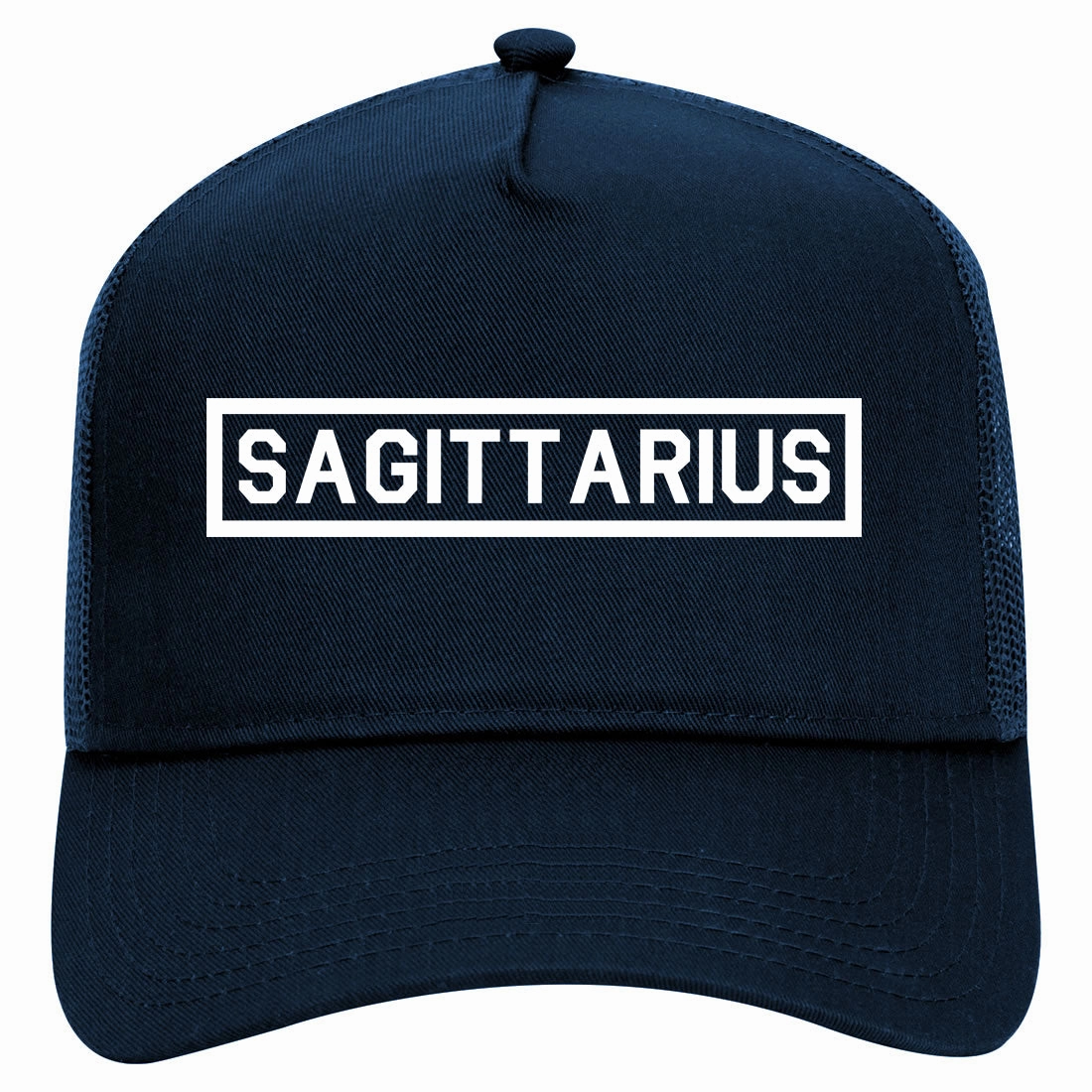 Sagittarius Horoscope Sign Retro Adult 5 Panel Mesh Trucker Hat