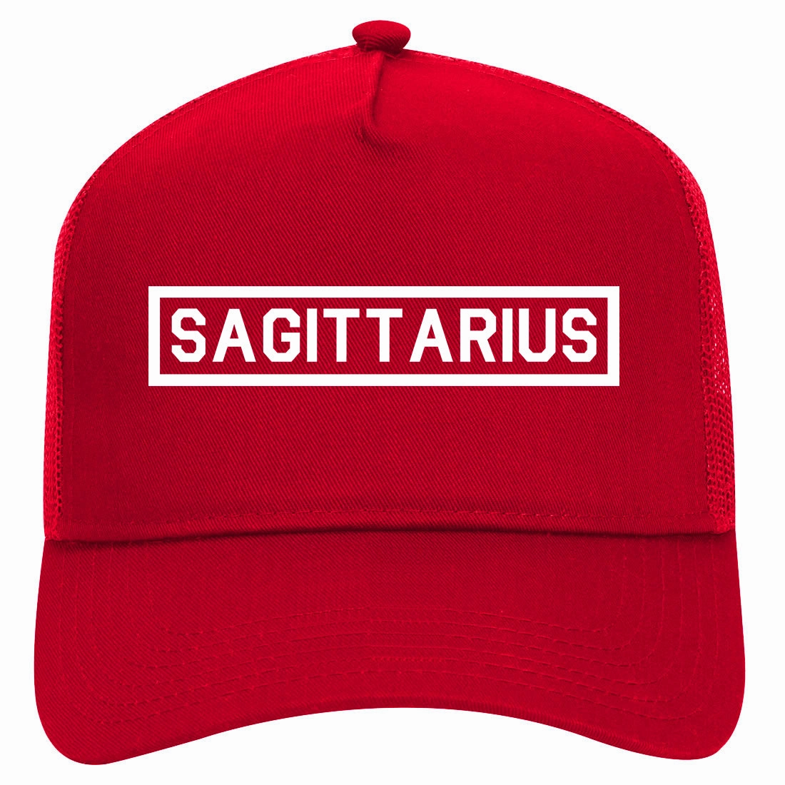 Sagittarius Horoscope Sign Retro Adult 5 Panel Mesh Trucker Hat