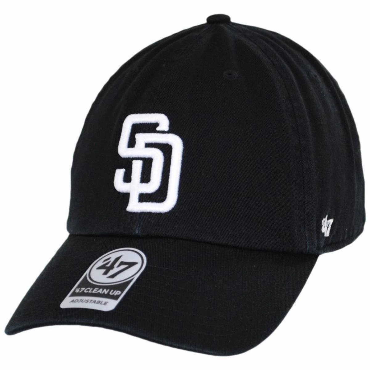 San Diego Padres MLB Clean Up Strapback Baseball Cap Dad Hat