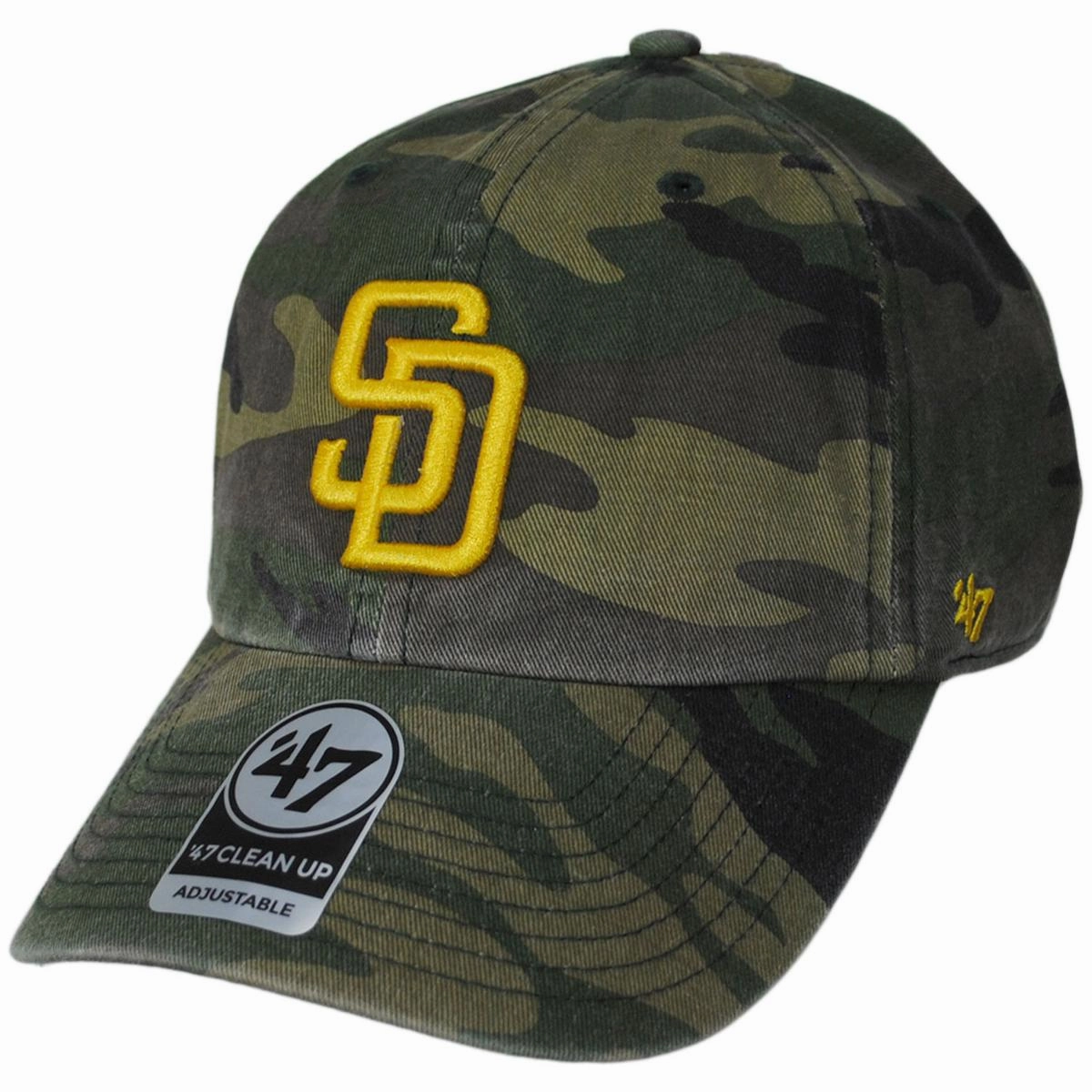 San Diego Padres MLB Clean Up Strapback Baseball Cap Dad Hat