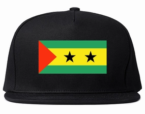 Sao Tome Flag Country Printed Snapback Hat Cap