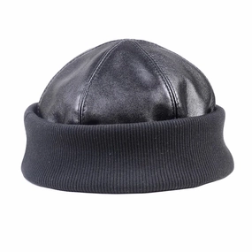Saratov Winter Genuine Leather Docker Cap